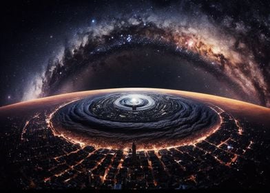 City landscapes in galaxy