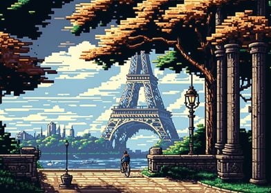 Paris pixel art 01