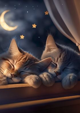 Cats in moonlight V2