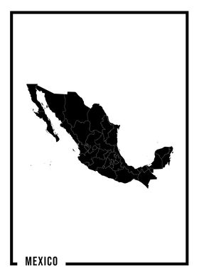 Mexico Map Poster