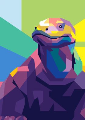 Komodo Dragon Pop Art