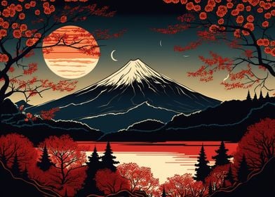 Mount Fuji draw style 02