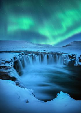 Aurora Night at Godafoss