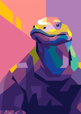 Komodo Dragon Pop Art