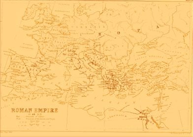 Roman empire vintage map 