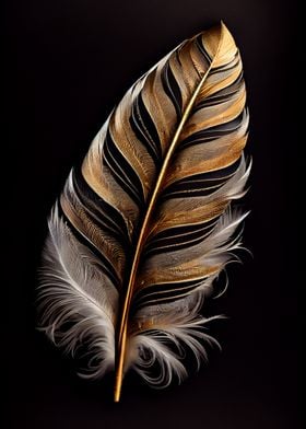 black golden feather