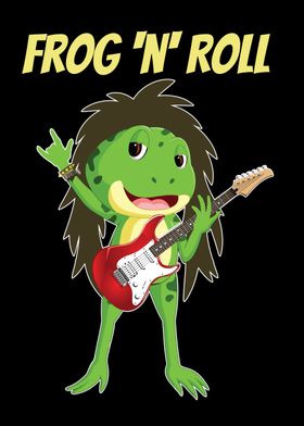 Rock N Roll Frog Guitar