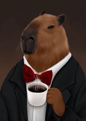 capybara and coffee