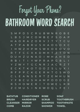 Bathroom Word Search