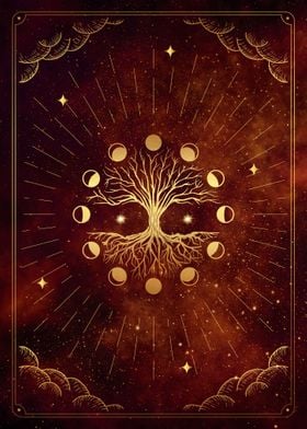 Tarot tree moon cycle