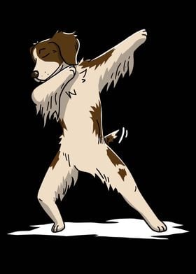 Brittany Spaniel Dabbing 