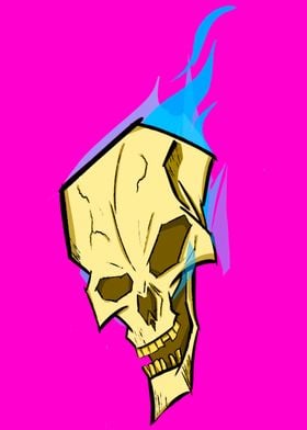 Fire skull