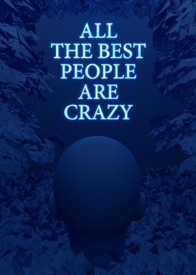 Best People Blue 3D Quote 