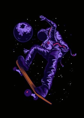 Skatebord astronaut