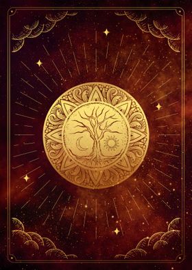 Tarot gold coin tree