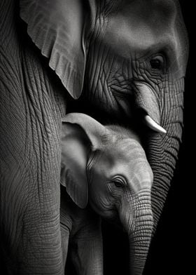 Elephant /Mother and Child