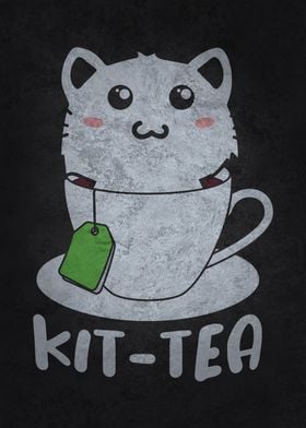 Kit Tea Cat Tea Pun