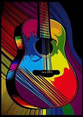 Chord Chaos Pop Art Guitar