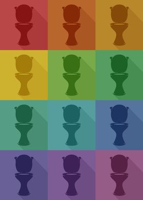 Toilet Icons Pop Art