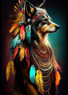 Colorful Dog Animals