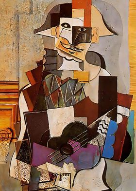 harlequin 1918 by Picasso