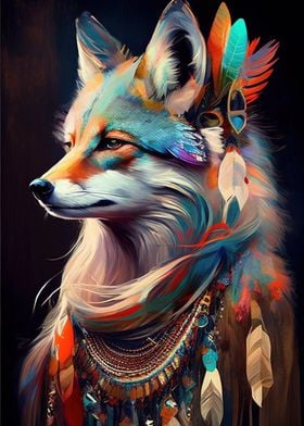 Colorful Fox Animals