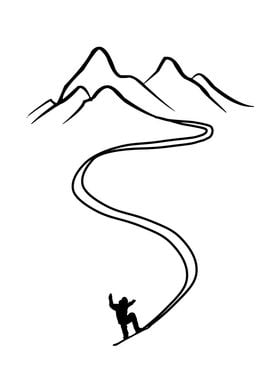 Minimal Snowboarder Hill