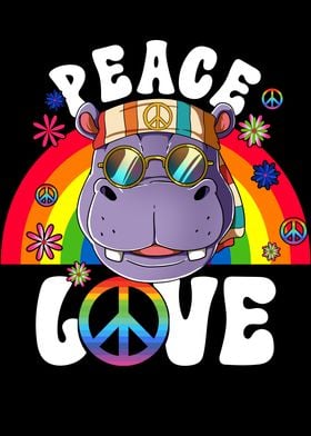 60s 70s Hippie Hippo