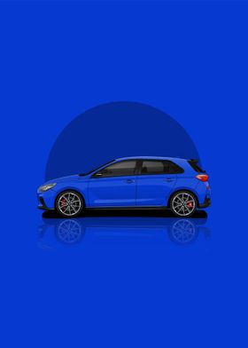 Art Car Hyundai i30 N blue