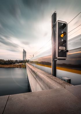 Metro Train over Danube