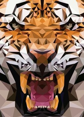 face tiger 3d