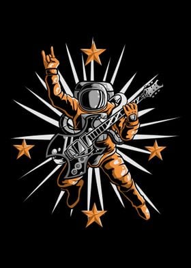 Astronaut Playing Guitar