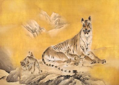 Tigers by Mountain Streams