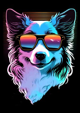 Synthwave Dog