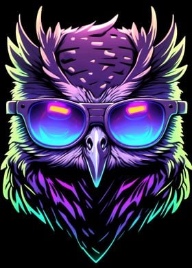 Synthwave Owl