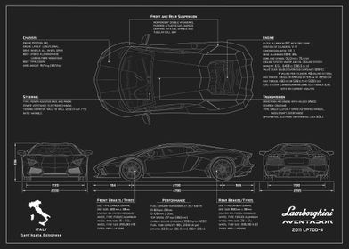 Lamborghini Aven blueprint