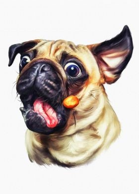 Weird Pug Artwork