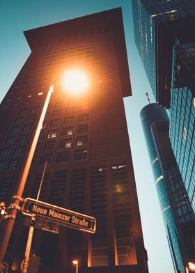 Blue hour in frankfurt