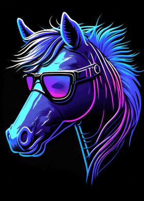 Synthwave Horse