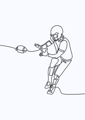 Sport one line art