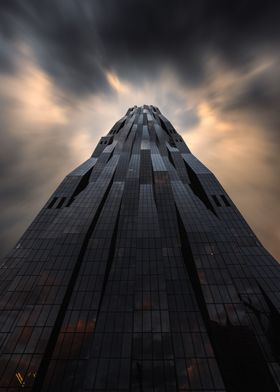 DC Tower and dark clouds