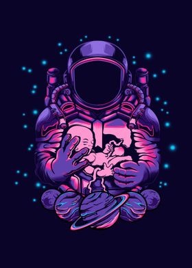 Astronaut holding