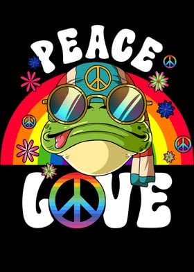 60s 70s Hippie Frog