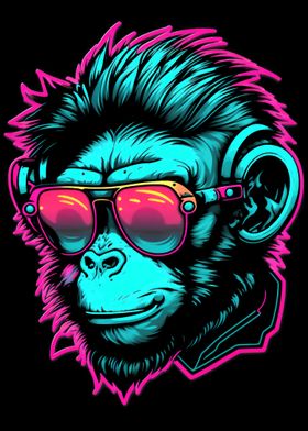 Synthwave Monkey