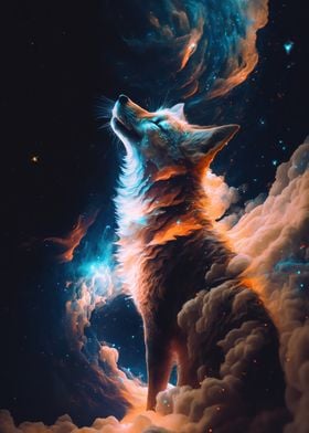 Adoring Fox in Space