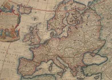 Vintage Map of Europe