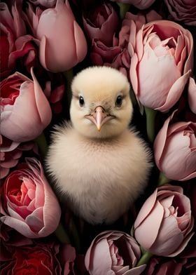 Chick In Roses