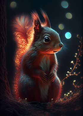 Squirrel Glowing