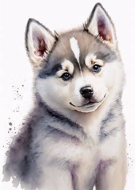 Cute Baby Puppy Painting