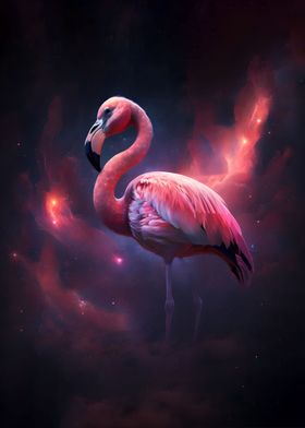 Space flamingo